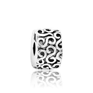 Pandora Retired Serpentine Swirl Clip 925 Sterling Silver.